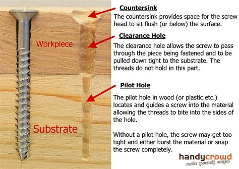 pilot hole vs screw size